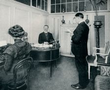 Mr Sandow Attending To His Day's Correspondence c1898