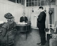 Mr Sandow Attending To His Day's Correspondence c1898