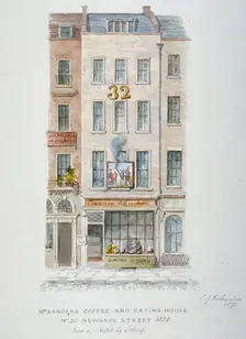 Mr Sanders Coffee and Eating House, 32 Newgate Street, City of London, 1871. Artist: Charles James Richardson