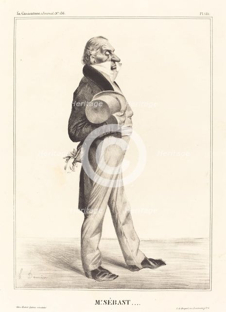 Mr. Sébast..., 1833. Creator: Honore Daumier.