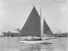 Mr Spencer's sailing boat, 1921. Creator: Kirk & Sons of Cowes