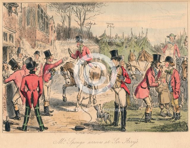 'Mr. Sponge arrives at Sir Arry's', 1865. Artists: John Leech, Hablot Knight Browne.