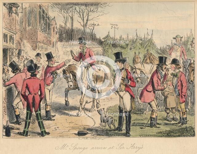 'Mr. Sponge arrives at Sir Arry's', 1865. Artists: John Leech, Hablot Knight Browne.