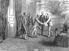 'Mr. Stanley's Arrival at Cannes--Interview Between the Explorer and H.R.H. The Prince of Wales 1 Creator: Unknown