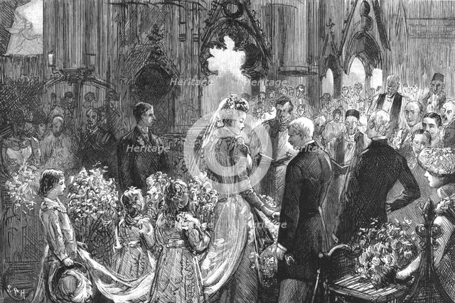 ''Mr Stanley's Wedding - The ceremony in Westminster Abbey', 1890. Creator: Unknown.