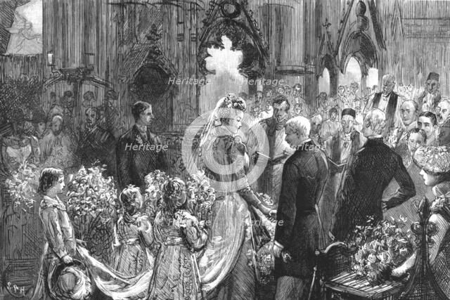 ''Mr Stanley's Wedding - The ceremony in Westminster Abbey', 1890. Creator: Unknown.