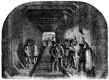Mr Stephenson putting in the last rivet 1886