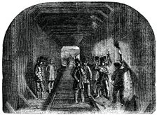 Mr Stephenson putting in the last rivet 1886
