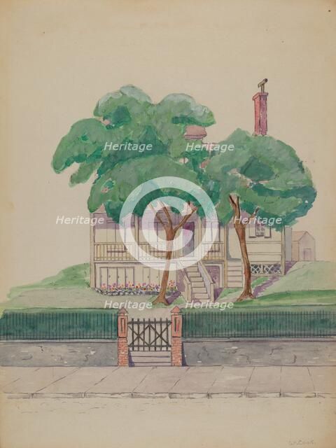 Mr. Stewart's House, 1935/1942. Creator: Gladys Cook.