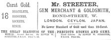 Mr. Streeter, Gem Merchant & Goldsmith, 1883. Creator: Unknown