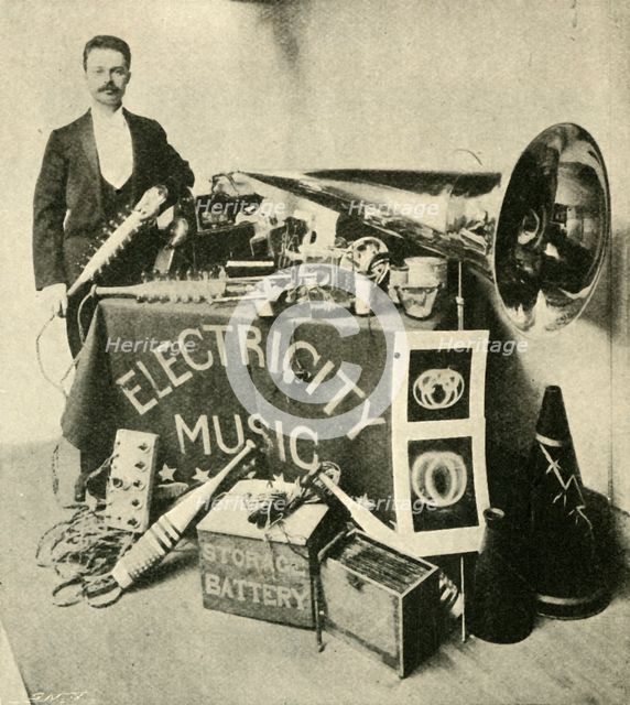 'Mr. Patterson and His Apparatus', 1900.  Creator: Unknown.