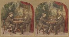 Mr. Paul Morphy, The great American Chess Player, And M. Lowenthal, President of..., about 1858. Creator: London Stereoscopic & Photographic Co