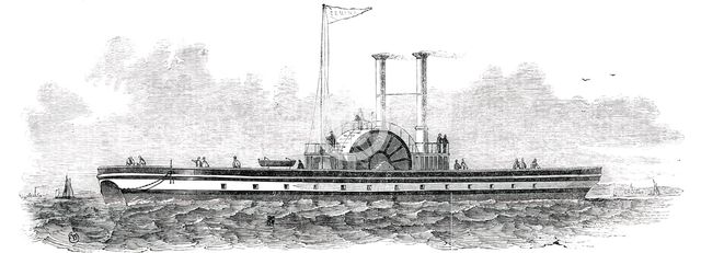 Mr. Peter Borrie's Patent Safety Iron Twin Steamer, 1850. Creator: Unknown.