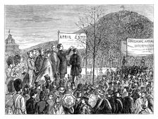 Mr Phelps planting Shakespeare's Oak at Primrose Hill, London, 1864 (late 19th century)