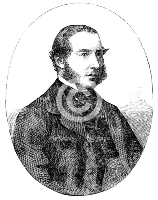 Mr. Philip Wykeham Martin, M.P. for Rochester, from a photograph by Mayall, 1858. Creator: Unknown.