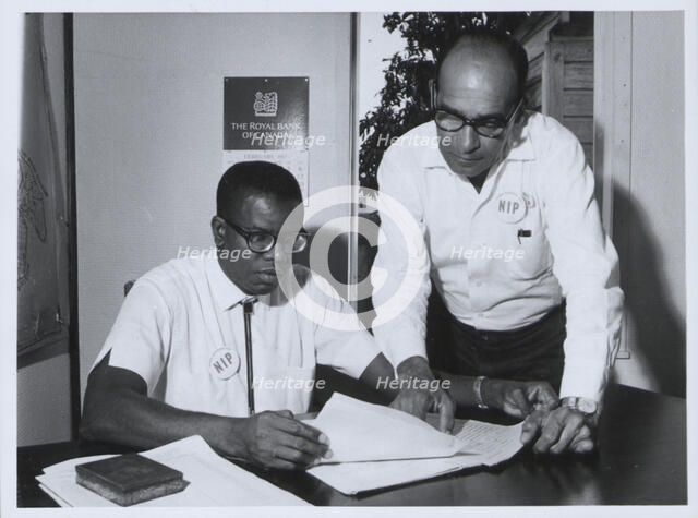 Mr Phillip Goldson, leader of the National Independence Party, British Honduras, March 1965.  Creator: Unknown.