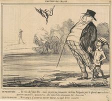 Mr Prudhomme. Tu vois, Oh! Mon fils ..., 19th century. Creator: Honore Daumier