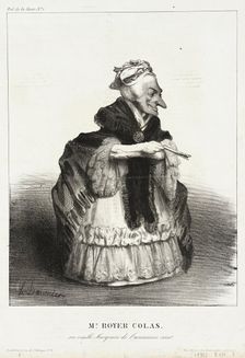 Mr. Royer Colas en vieille Marquise de l'ancienne cour, 1833. Creator: Honore Daumier