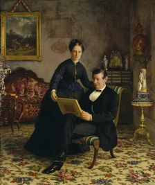 Mr Robert Constantin and Mrs Maria Eleonora Berggren, c1860s. Creator: Gottfrid Virgin