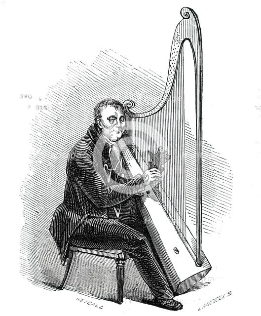 Mr. Roberts, the Welsh Harper, 1844. Creator: Unknown.