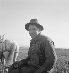 Mr. Roberts saying, "They're on WPA and I'm out here", Malheur County, Oregon, 1939. Creator: Dorothea Lange