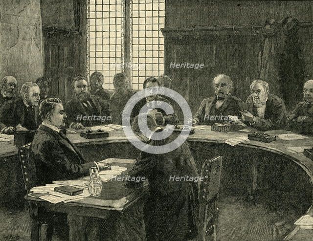 'Mr. Rhodes Before the South Africa Committee', c1897, (c1900).  Creator: Unknown.