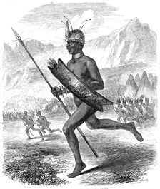Mr. S. W. Baker's explorations in Central Africa: Commoro, chief of the Latooka Tribe, 1865. Creator: Unknown