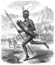 Mr. S. W. Baker's explorations in Central Africa: Commoro, chief of the Latooka Tribe, 1865. Creator: Unknown
