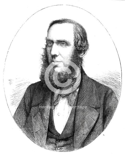 Mr. S. Laing, the new Finance Minister in India - from a photograph by John Watkin, 1860. Creator: Unknown.