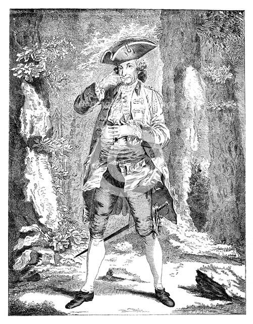 'Mr Woodward in the character of Mercutio', 1753. Artist: Unknown