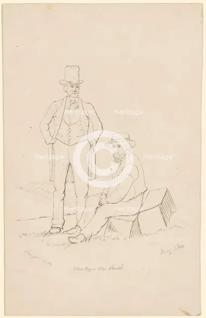 Mr. Way and Mr. Booth, 1862. Creator: James Wells Champney.