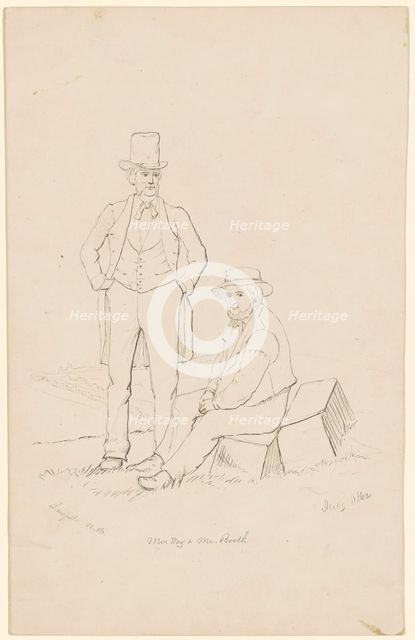 Mr. Way and Mr. Booth, 1862. Creator: James Wells Champney.