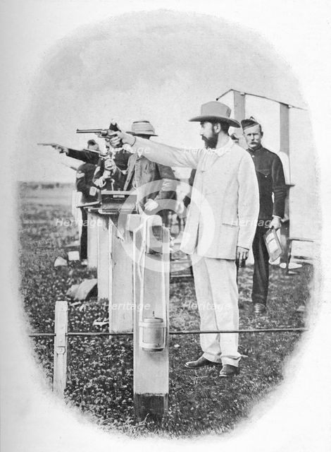 'Mr. Winans Shooting At Bisley', c1903, (1903). Artist: Allen Hastings Fry.