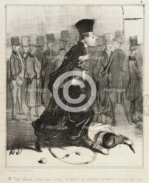 Mr Tout affaires, avocat sans causes..., 1840. Creator: Honore Daumier.