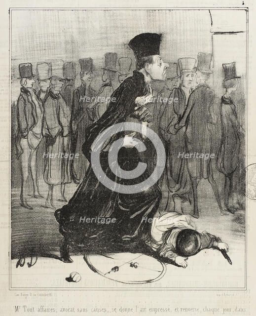 Mr Tout affaires, avocat sans causes..., 1840. Creator: Honore Daumier.