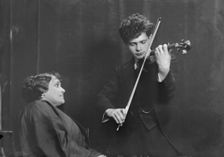 Mr. Tosha [sic] Seidel and an unidentified woman, portrait photograph, 1918 May 13. Creator: Arnold Genthe