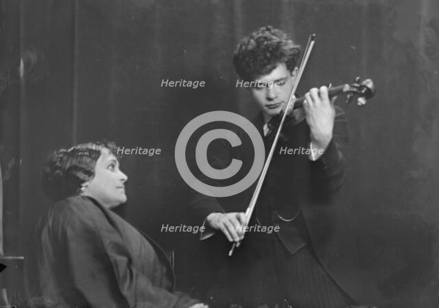 Mr. Tosha [sic] Seidel and an unidentified woman, portrait photograph, 1918 May 13. Creator: Arnold Genthe.