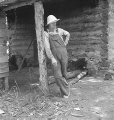 Mr. Taylor, tobacco sharecropper, relaxes when the..., Granville County, North Carolina, 1939. Creator: Dorothea Lange