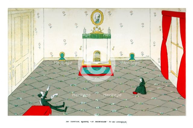 'Mr Tennyson, Reading In Memoriam to his Sovereign', 1904.Artist: Max Beerbohm