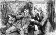 "Mr. Vellumsom, however, chanced to meet the Duke travelling up to town in a railway-carriage", 1880 Creator: Unknown