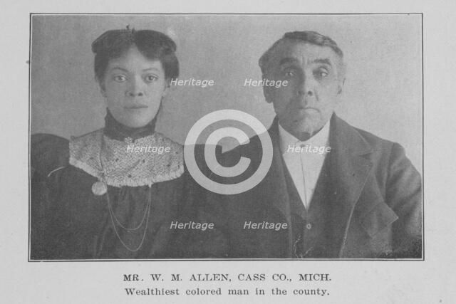 Mr. W. M. Allen, Cass Co., Mich.; Wealthiest colored man in the county, 1907. Creator: Unknown.
