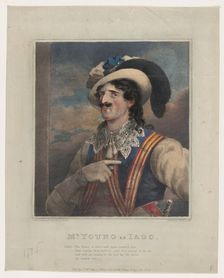 Mr. Young as Iago, ca. 1824. Creator: John William Gear