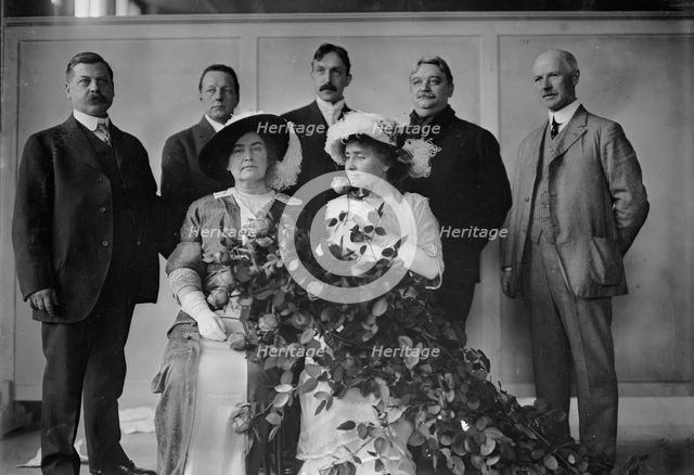 Mrs. Macy, Helen Keller & Committee, Flower Show, 1913. Creator: Bain News Service.