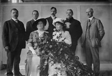 Mrs. Macy, Helen Keller & Committee, Flower Show, 1913. Creator: Bain News Service