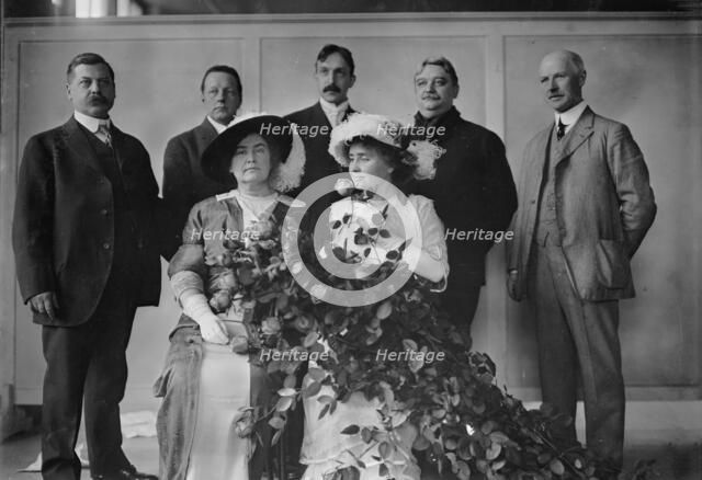 Mrs. Macy, Helen Keller & Committee, Flower Show, 1913. Creator: Bain News Service.