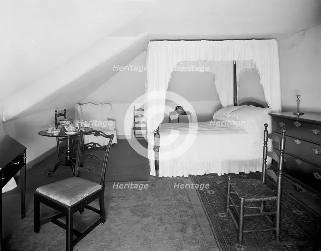 Mrs. [Martha] Washington's bed room at Mt. Vernon, c.between 1910 and 1920. Creator: Unknown.