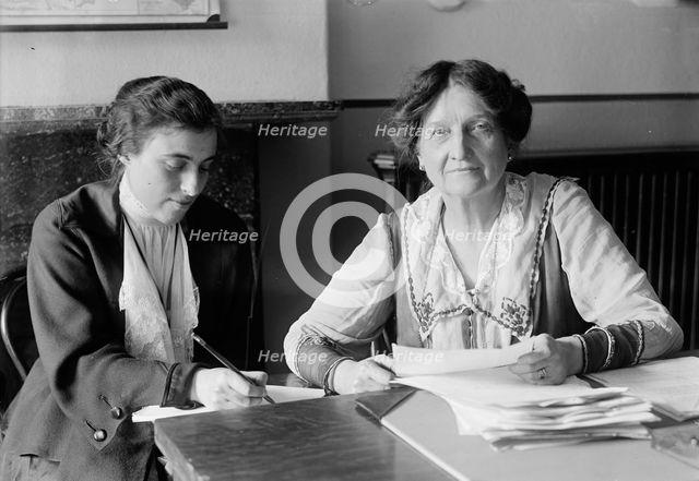 Mrs. Martha Nelson Mccam at Desk, 1918. Creator: Harris & Ewing.