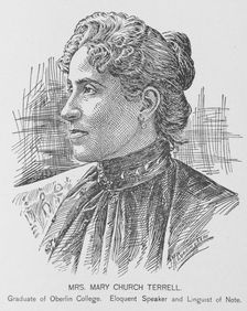 Mrs. Mary Church Terrell; Graduate of Oberlin College; Eloquent speaker and linguist of note, 1902. Creator: J. H. Cunningham