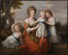 Mrs. Mary May and Her Daughters, Maria Emilia, Louisa, and Sophia Margaret, 1780. Creator: Angelica Kauffman
