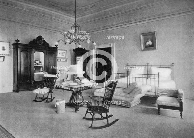 Mrs McKinley's bedroom at the White House, Washington DC, USA, 1908. Artist: Unknown